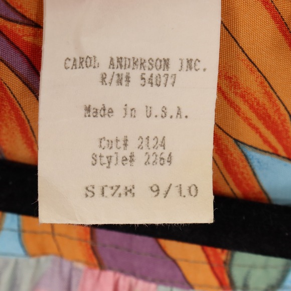 Carol Anderson Vintage 80s Tropical Floral Jumpsuit Womens Sz 9/10 Short Sleeve - Picture 4 of 7